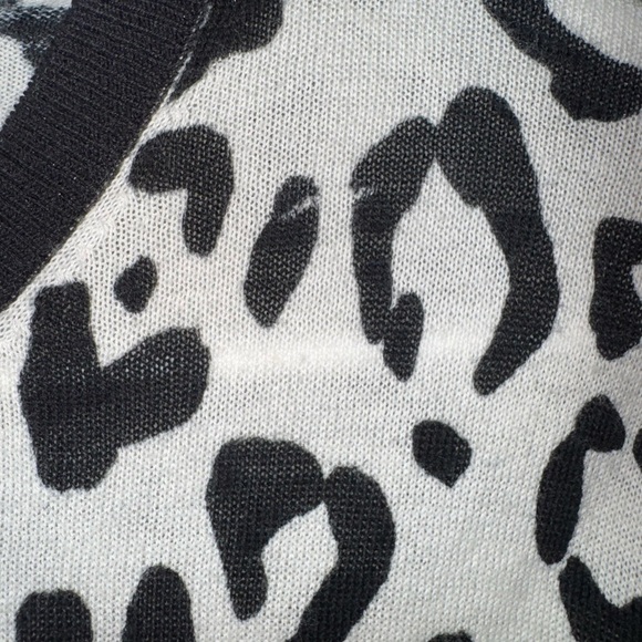 Ann Taylor Women’s Button Up Cardigan‎ Black/White Lightweight Size XL - Picture 4 of 8